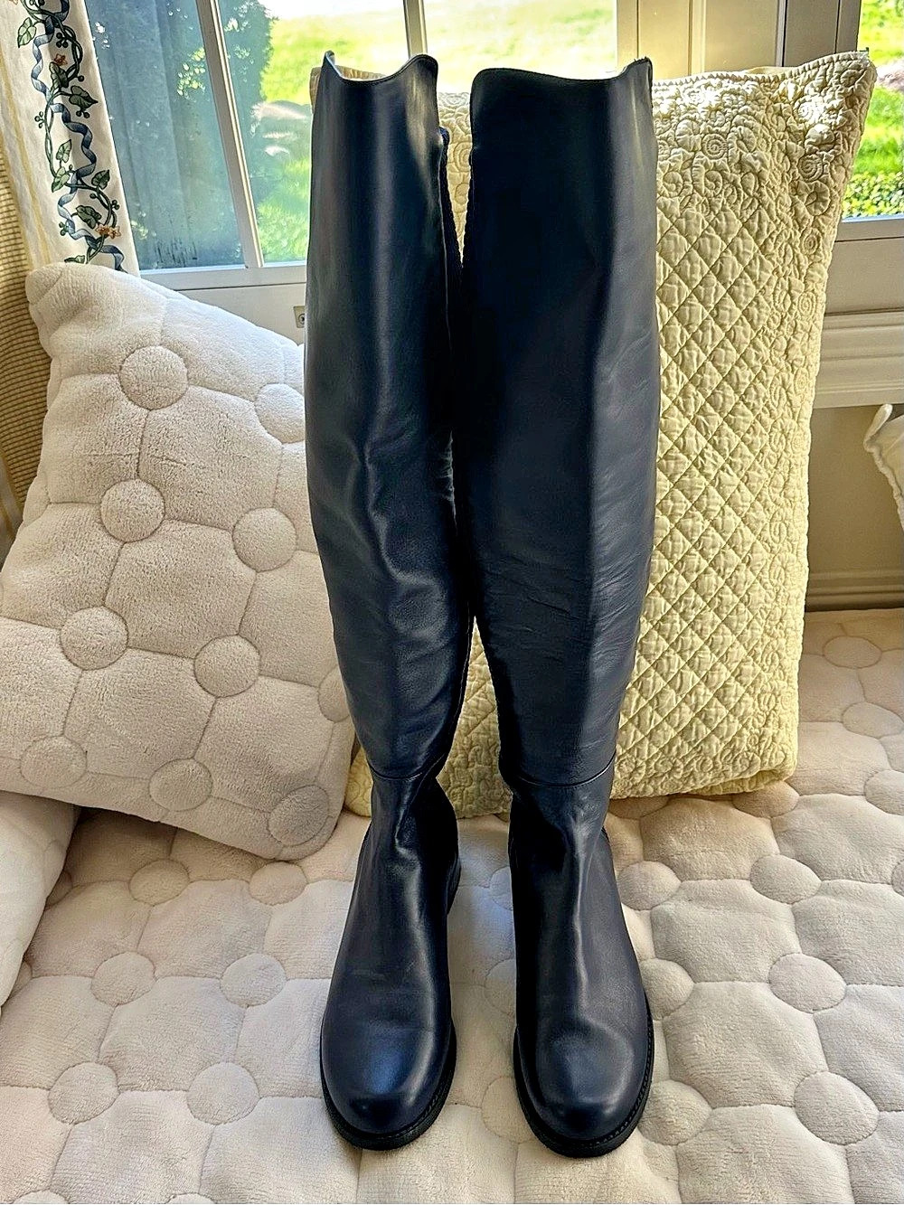 Stuart Weitzman 5050 Over-the-Knee Boot Boots Blue/Navy US 9/39 22” height